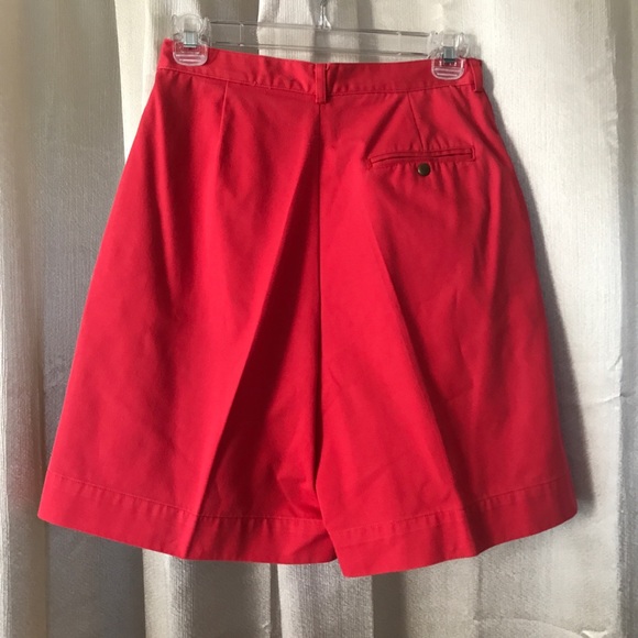 Vintage Carroll Reed Size 8 Red High Waist Shorts Pleated 26” Waist, High Rise.. - Picture 4 of 16